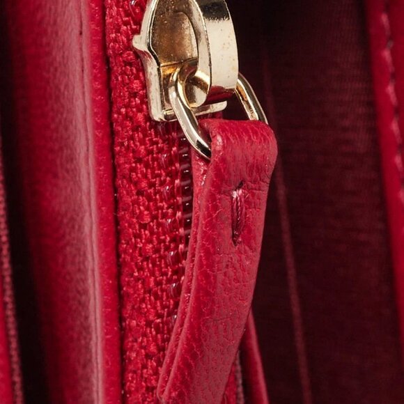 Chanel Red Quilted Lambskin Leather All About Chanel WOC Clutch Bag - Picture 9 of 12
